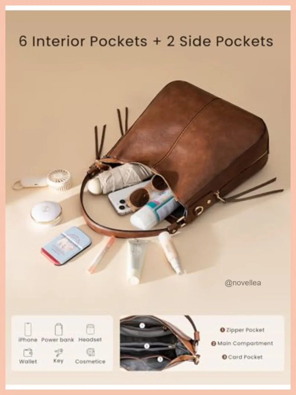 Women's Hobo Crossbody Bag Faux Leather Shoulder Purse Large Handbag